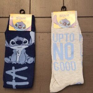 Disney Lilo & Stitch 2-Pair Adult Novelty Crew Socks